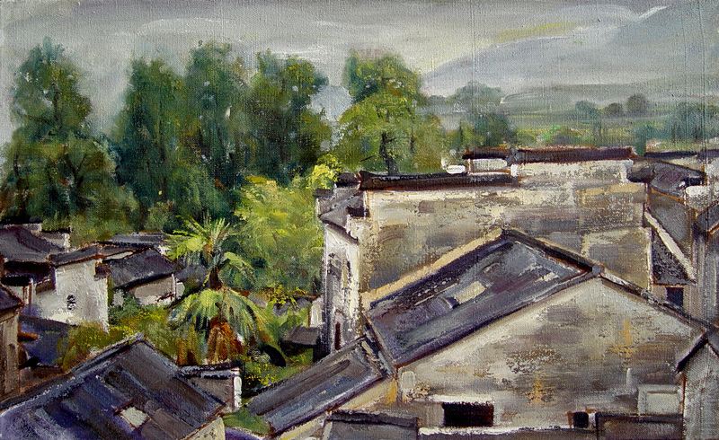 南屏雨景32X52cm_副本.jpg