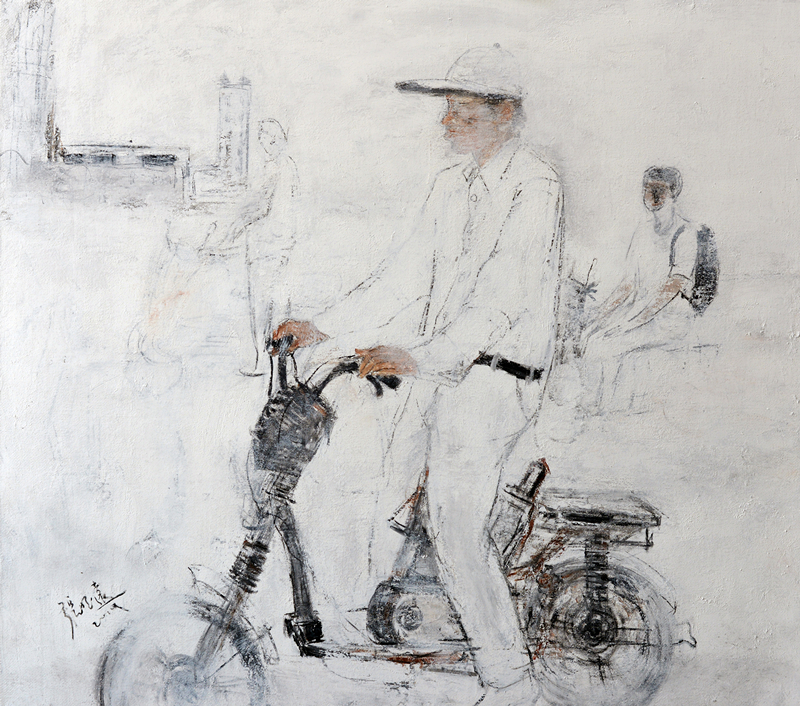 5、作者：张明远，名称：下班路上的风景17,115cm乘130cm，画种：油画_副本.jpg