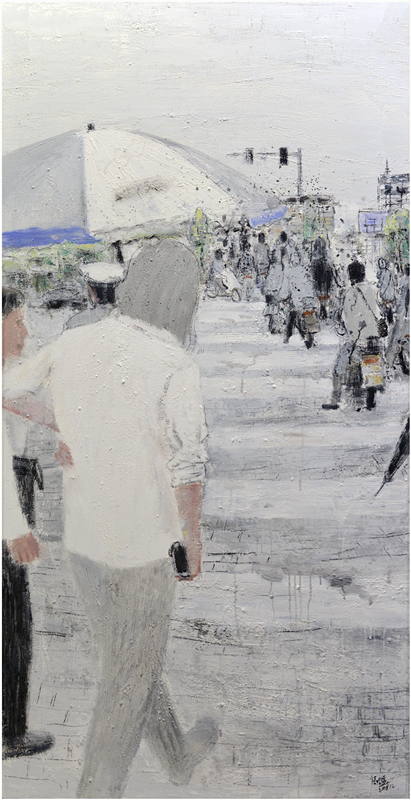 1、作品名称：下班路上的风景之十五，尺寸：180乘90_副本.jpg