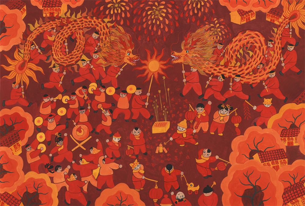 194-周永金 欢天喜地庆丰年 天津 50×80cm.jpg