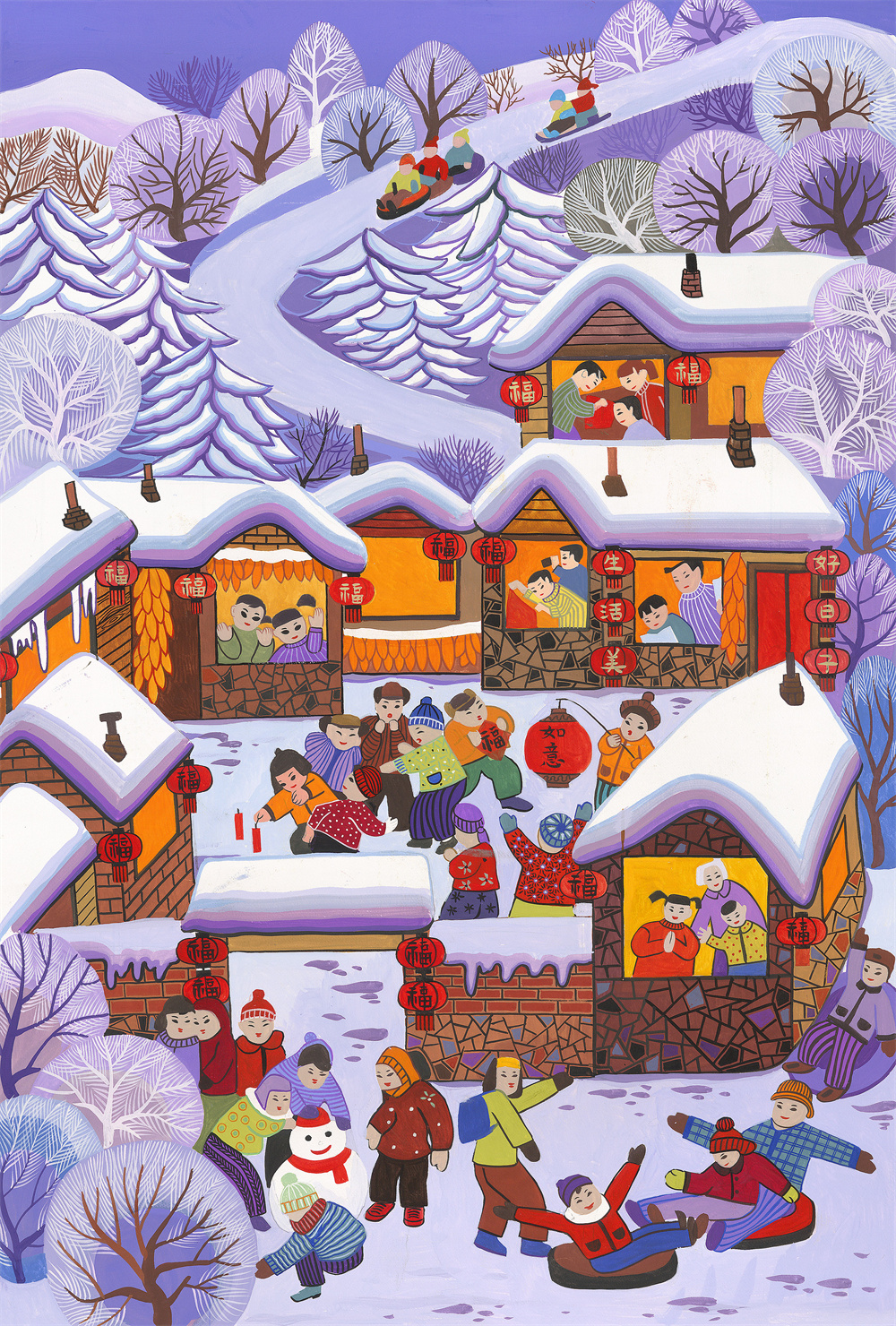 184-赵亚 瑞雪迎新春 河北 117×72cm.jpg